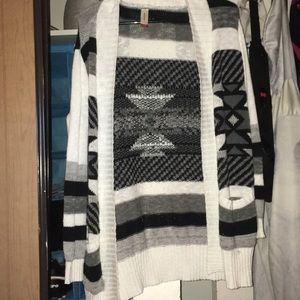 Tribal cardigan & striped cardigan